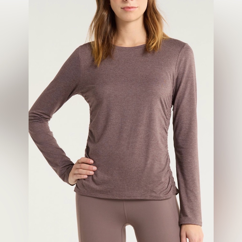 Zella Restore Soft lite Ruched Long Sleeve T-shirt